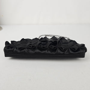 Pink Stix Black Satin Clutch Purse