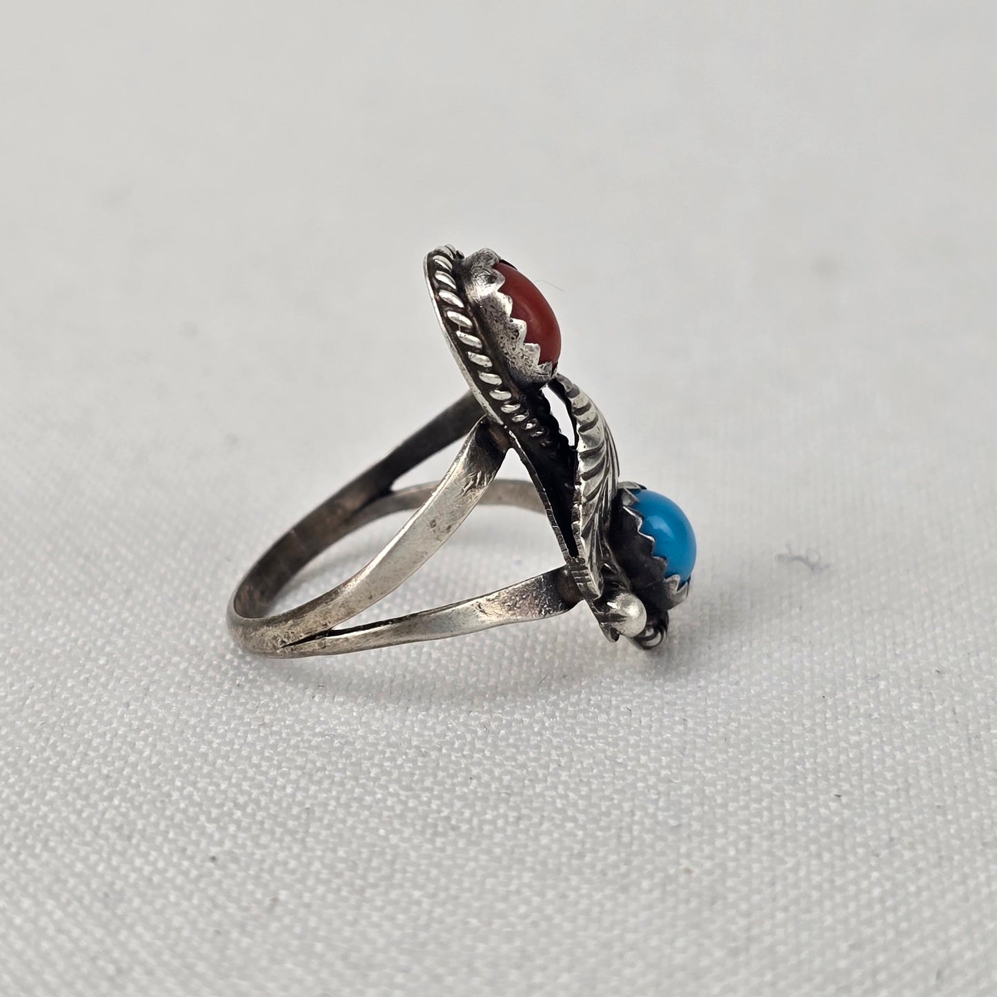 Vintage Sterling Silver Natural Stone Ring Size 7