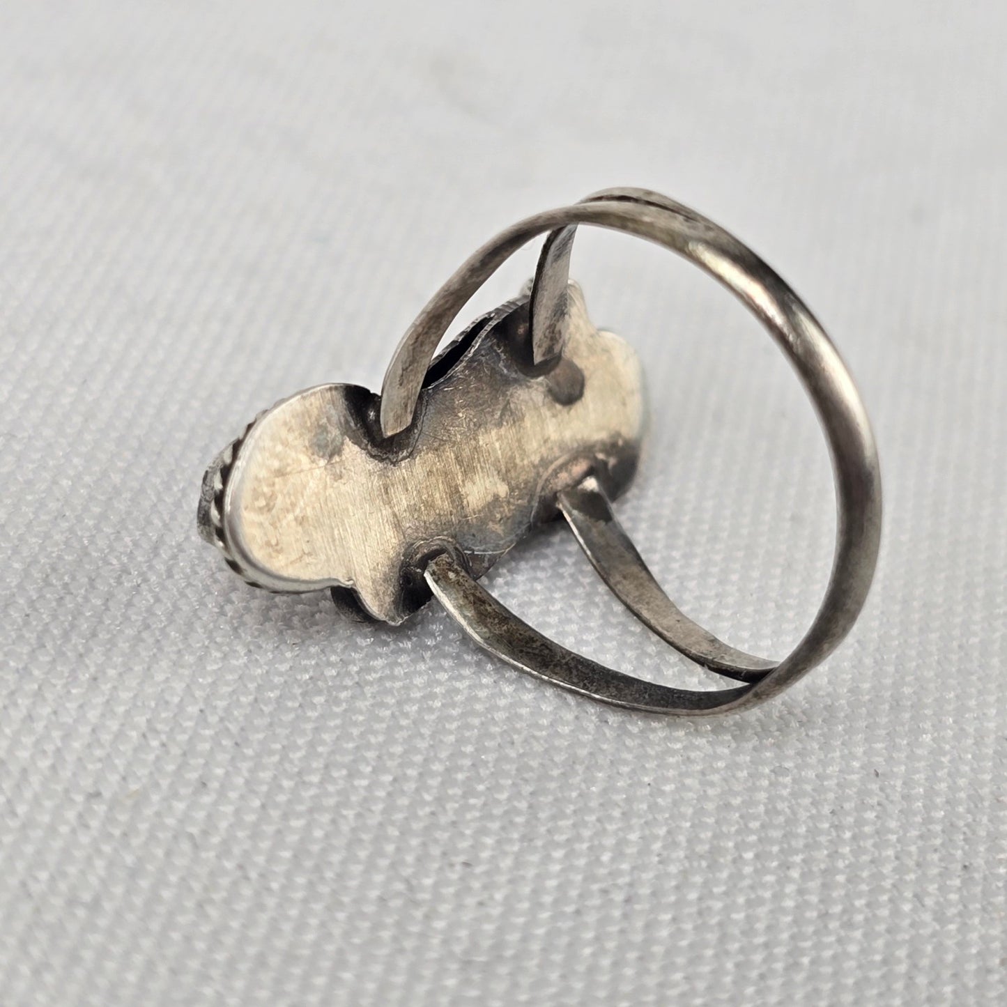 Vintage Sterling Silver Natural Stone Ring Size 7