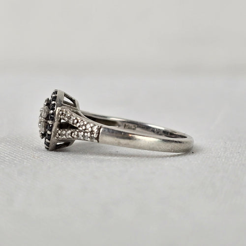 MHJ 925 Sterling Silver CZ Stone Ring Size 7.5