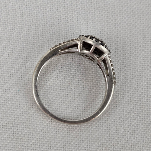 MHJ 925 Sterling Silver CZ Stone Ring Size 7.5
