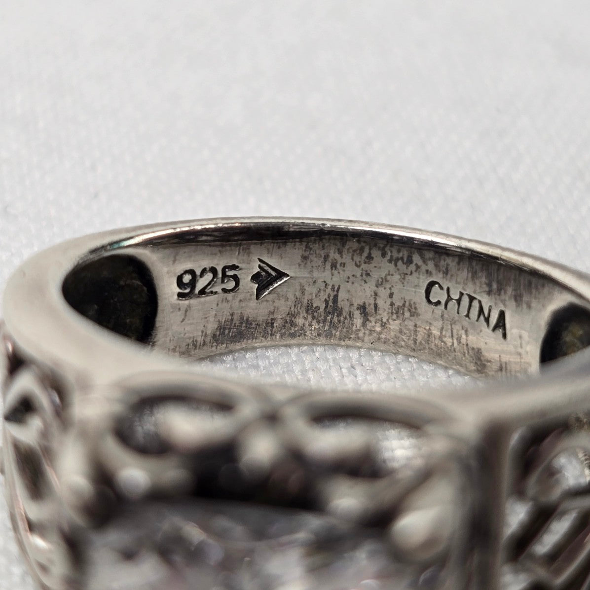 Silpada 925 Sterling Silver Square Statement Ring Size 8