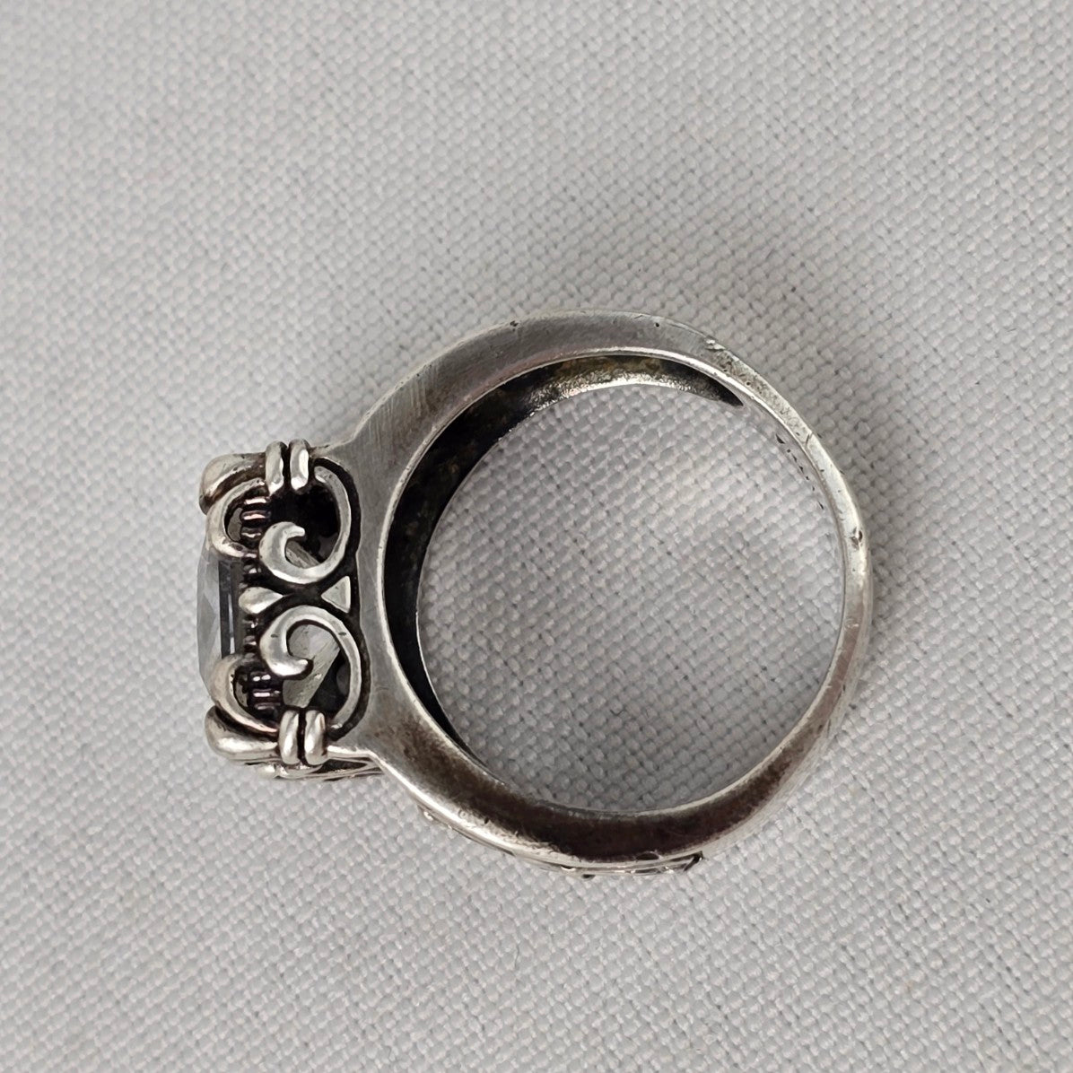 Silpada 925 Sterling Silver Square Statement Ring Size 8