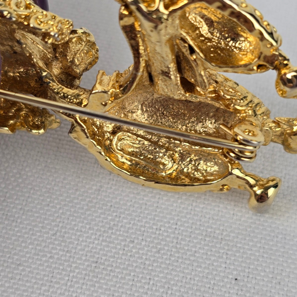 Vintage Gold Tone Poodle Dog Brooch