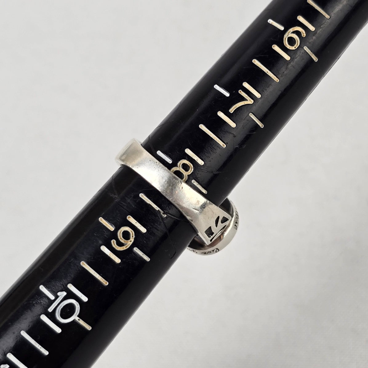 Silpada 925 Sterling Silver and Wood Live Your Life Ring Size 8