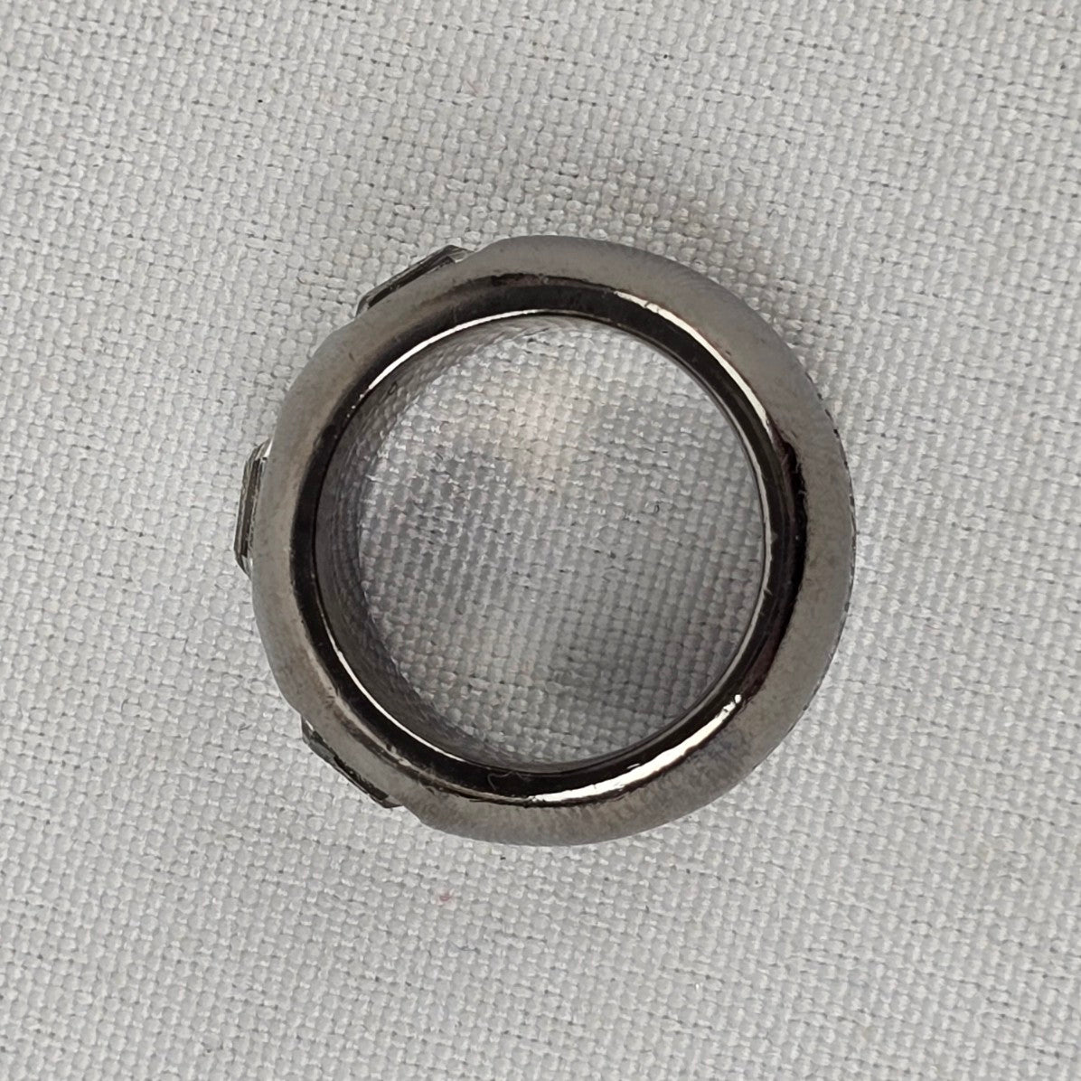 Dyrberg Kern Black Crystal Chucky Ring Size 5.5