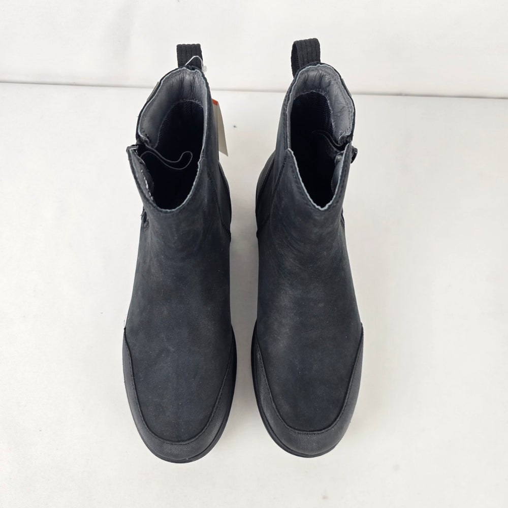 Bogs Black Holly Zip Up Leather Waterproof Ankle Boots Size 6