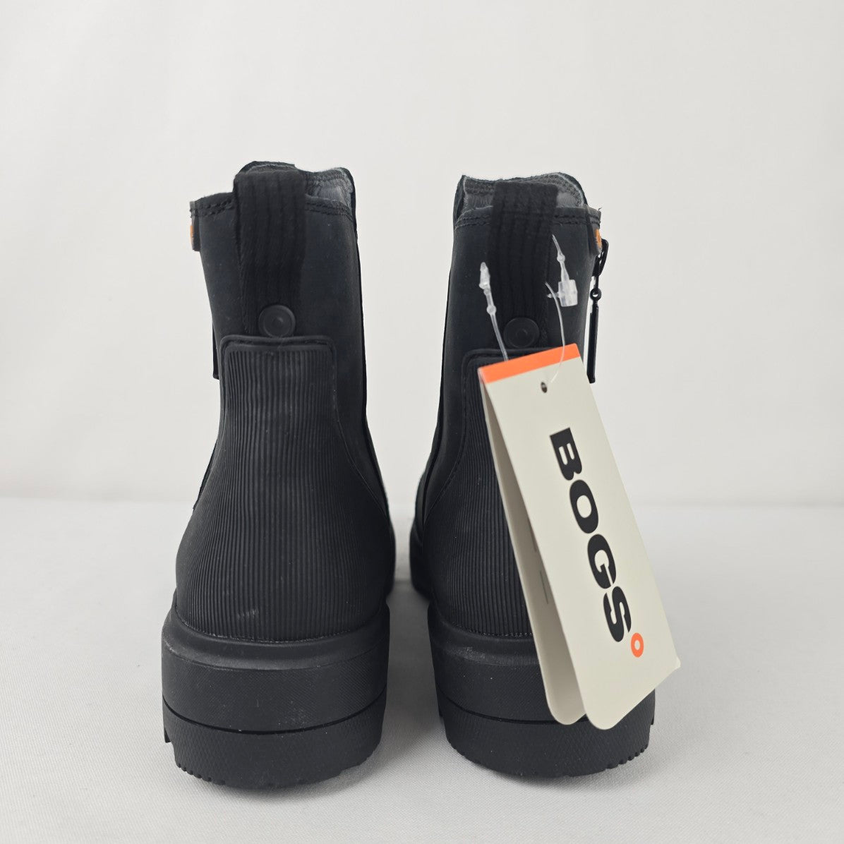 Bogs Black Holly Zip Up Leather Waterproof Ankle Boots Size 6