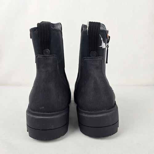 Bogs Black Holly Zip Up Leather Waterproof Ankle Boots Size 6