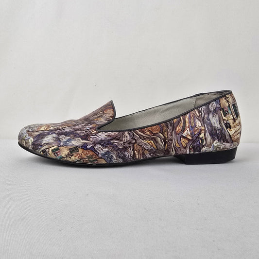 Icon Moira Leather Tree Print Art Loafers Size 9.5