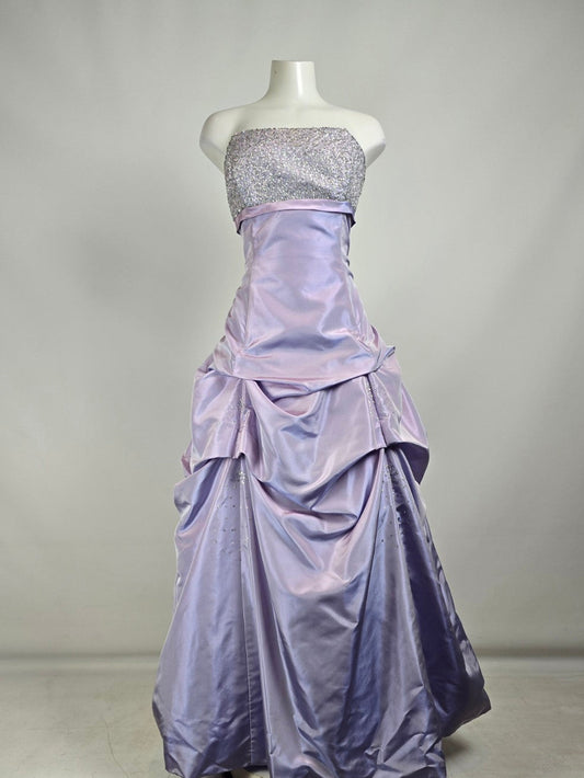 Alfred Angelo Purple Sequined Grad Dress Size M/L