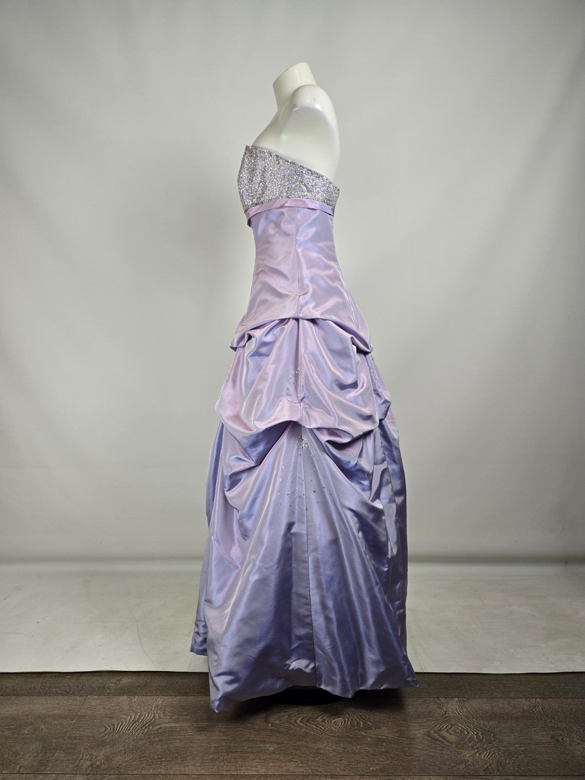Alfred Angelo Purple Sequined Grad Dress Size M/L