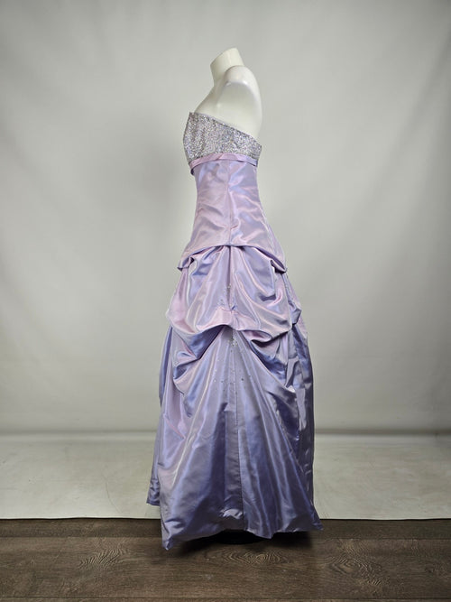 Alfred Angelo Purple Sequined Grad Dress Size M/L
