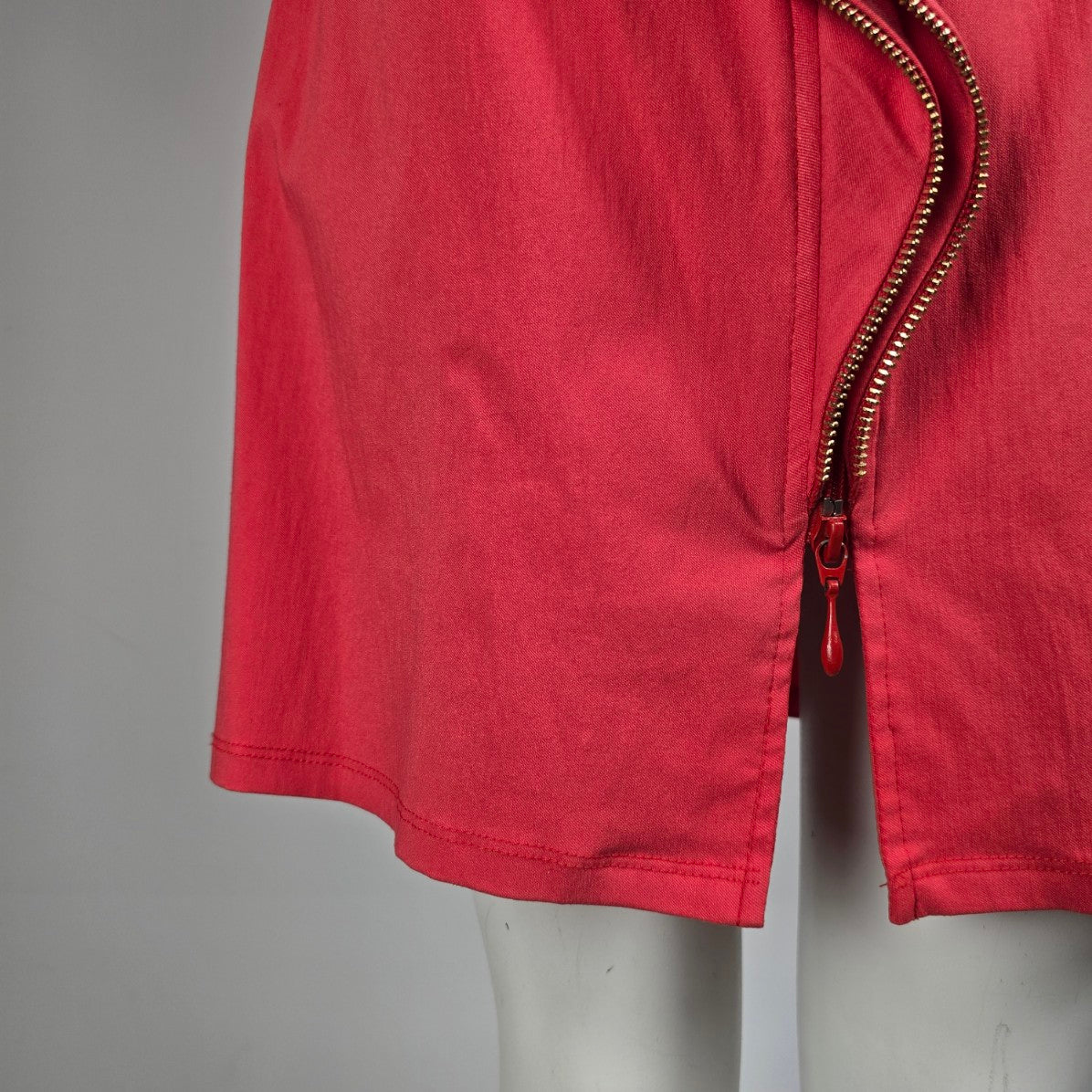 Frank Lyman Coral Zipper Detail Mini Dress Size 14