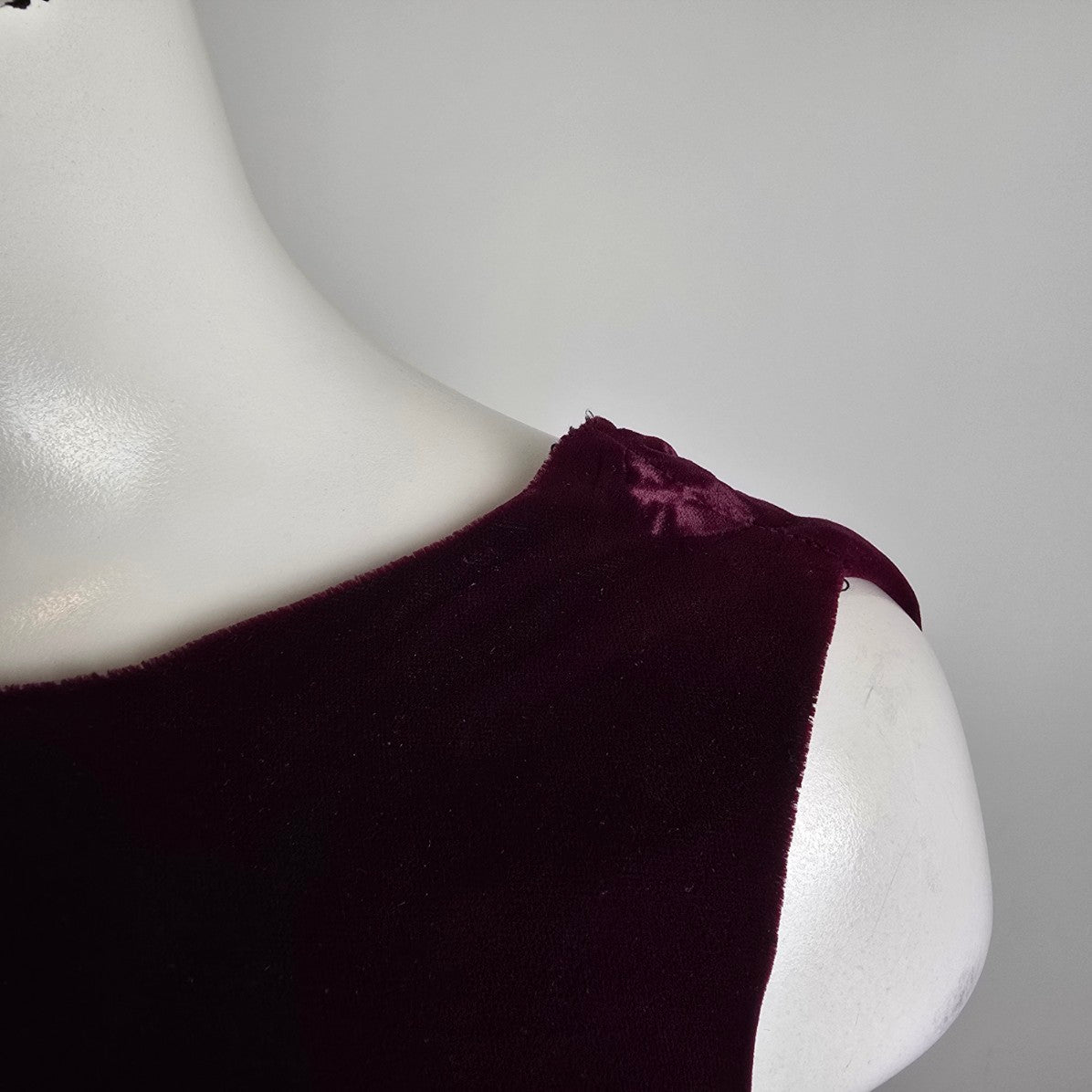 Vintage Purple Velvet Empire Waist Event Dress Size M/L