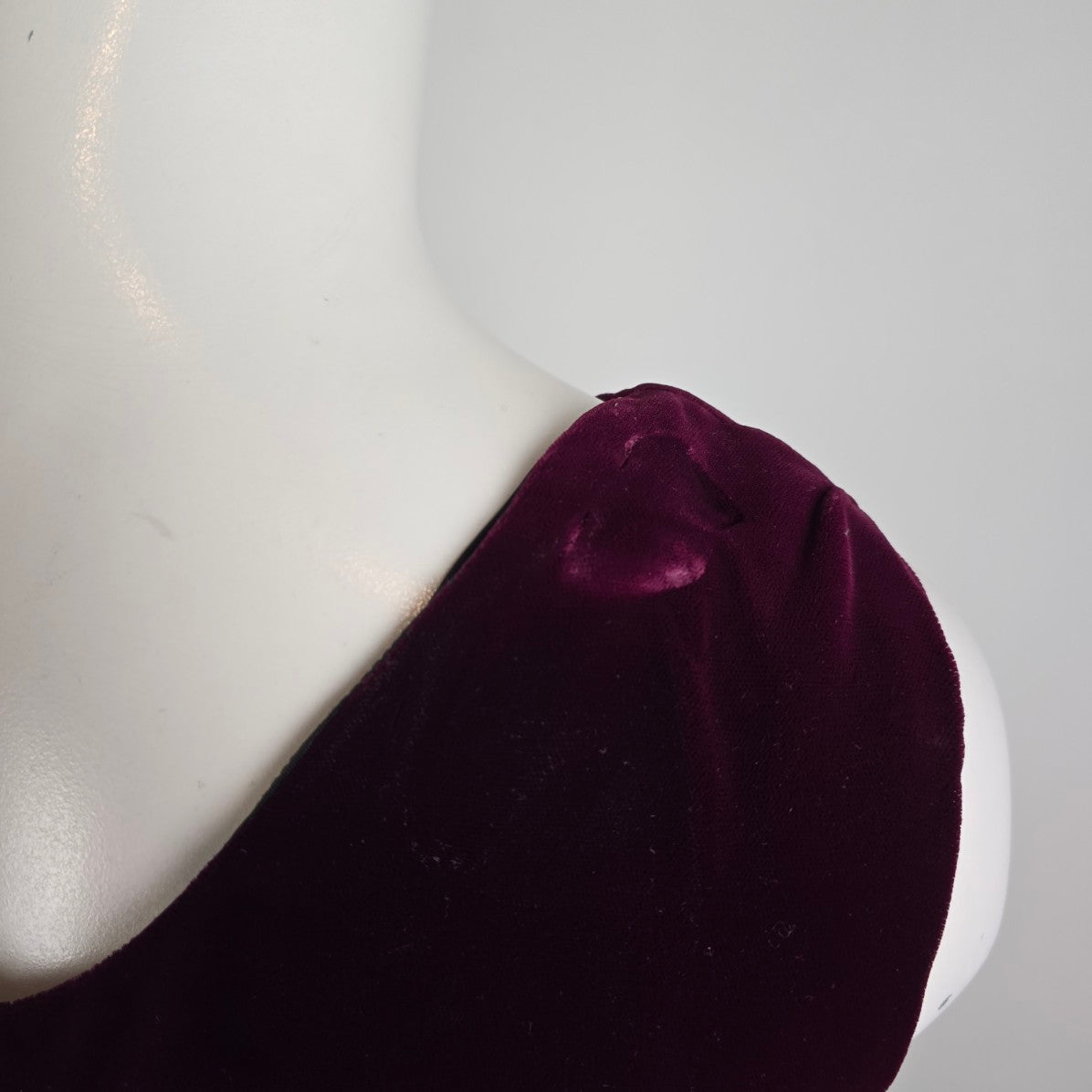 Vintage Purple Velvet Empire Waist Event Dress Size M/L