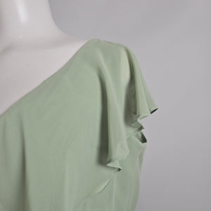 Mori Lee Sage Green Ruffle Bridesmaids Event Gown Size 20