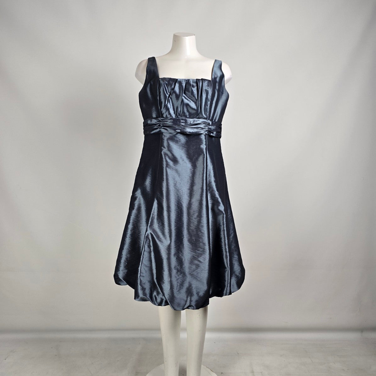 Fashion Design Group Grey Metallic Balloon Bottom Party Event Dress Size L/XL