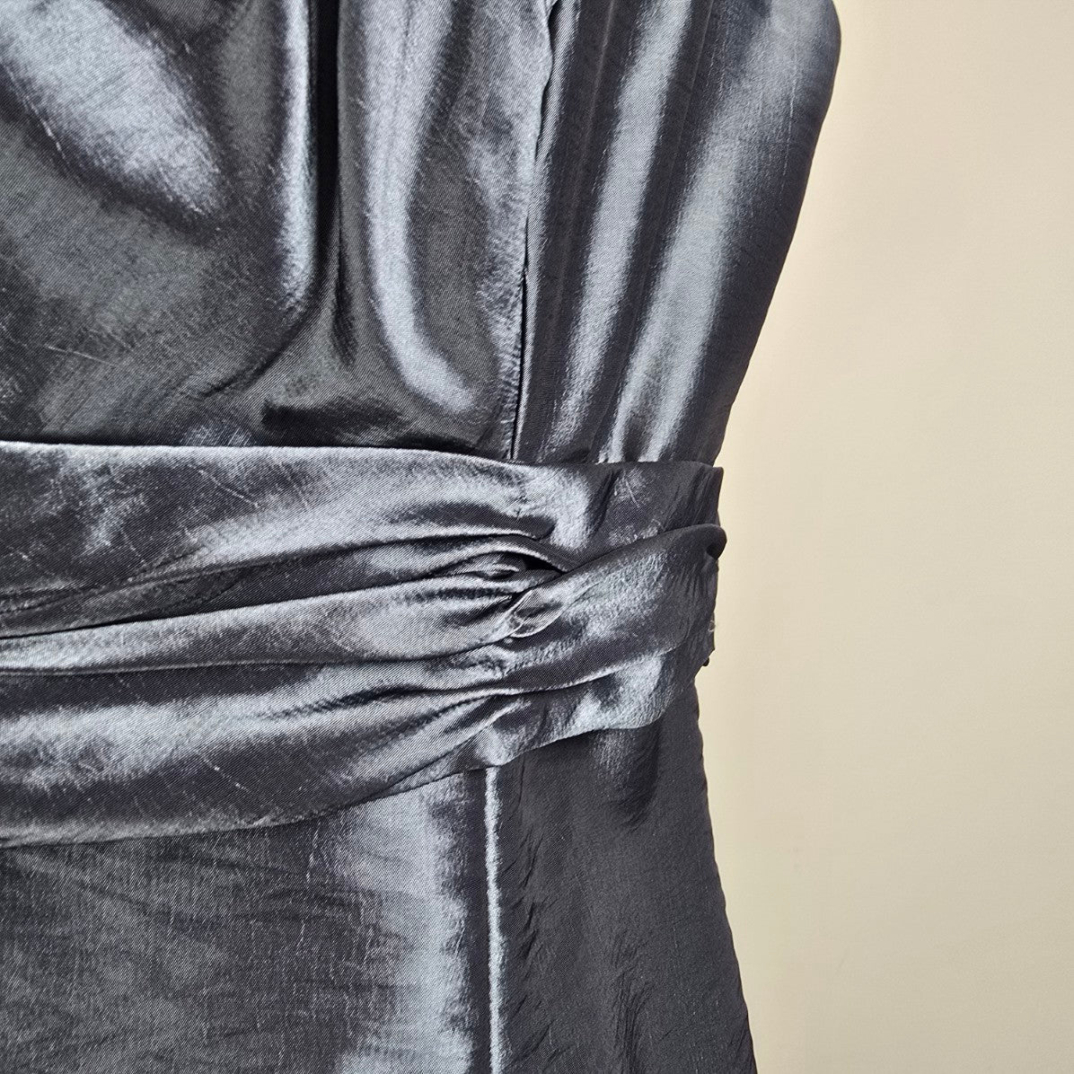 Fashion Design Group Grey Metallic Balloon Bottom Party Event Dress Size L/XL