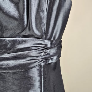 Fashion Design Group Grey Metallic Balloon Bottom Party Event Dress Size L/XL