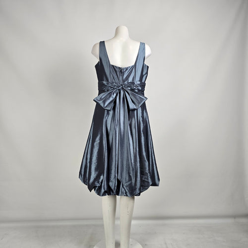 Fashion Design Group Grey Metallic Balloon Bottom Party Event Dress Size L/XL