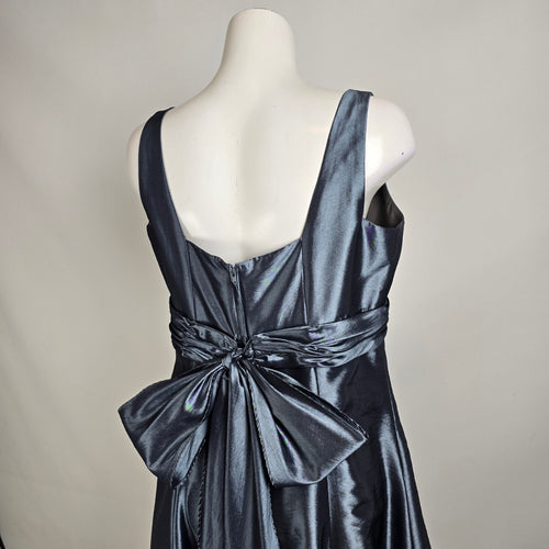 Fashion Design Group Grey Metallic Balloon Bottom Party Event Dress Size L/XL