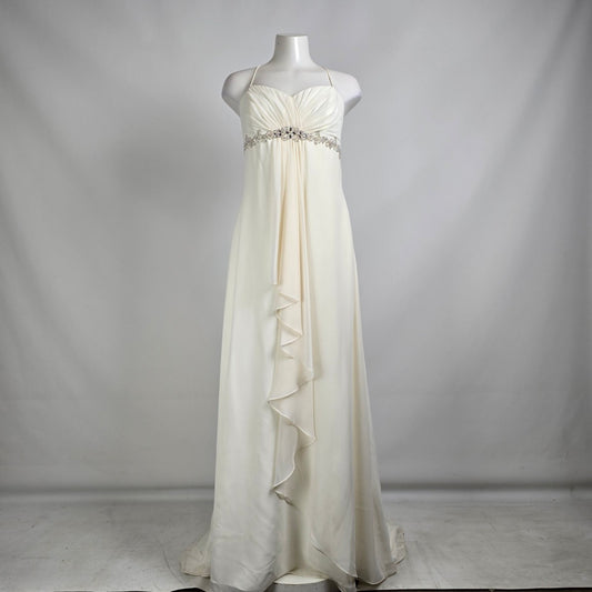 Vintage Niki by Niki Livas Empire Waist Beaded Belt Wedding Gown Size 14