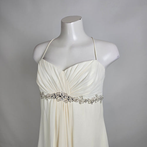 Vintage Niki by Niki Livas Empire Waist Beaded Belt Wedding Gown Size 14