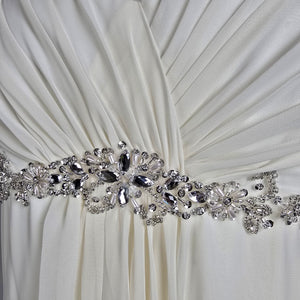 Vintage Niki by Niki Livas Empire Waist Beaded Belt Wedding Gown Size 14
