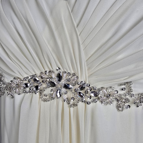 Vintage Niki by Niki Livas Empire Waist Beaded Belt Wedding Gown Size 14