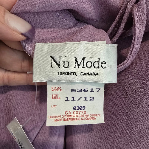 Vintage Nu Mode Lavender Purple Long Event Gown Size 11/12