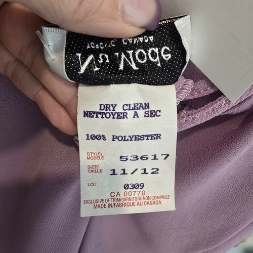 Vintage Nu Mode Lavender Purple Long Event Gown Size 11/12