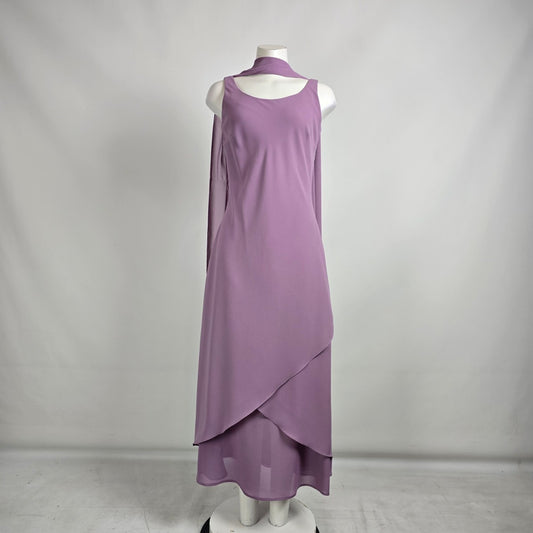Vintage Nu Mode Lavender Purple Long Event Gown Size 11/12
