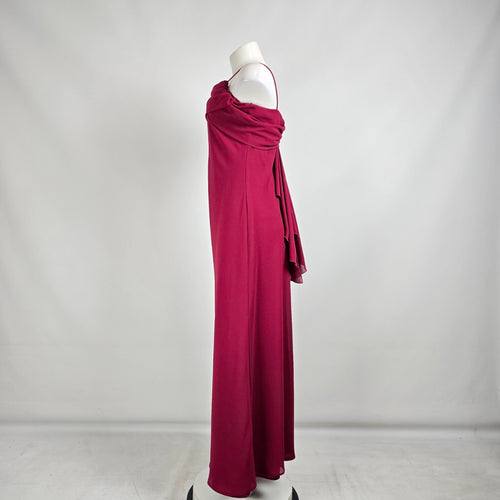 Vintage Jessica Burgundy Long Event Dress Size 12