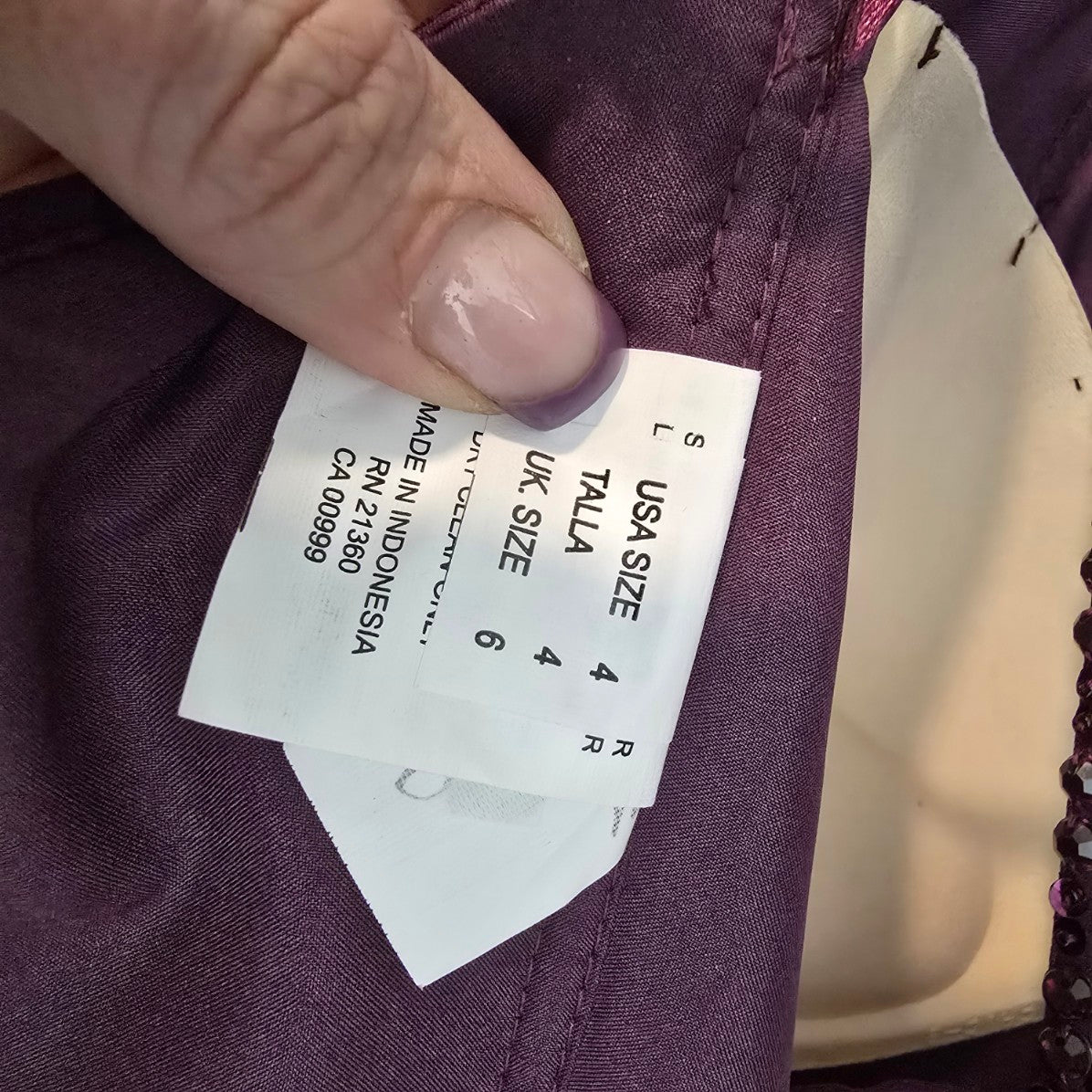Morilee Purple Ruffle Bridesmaids Event Dress Size 4