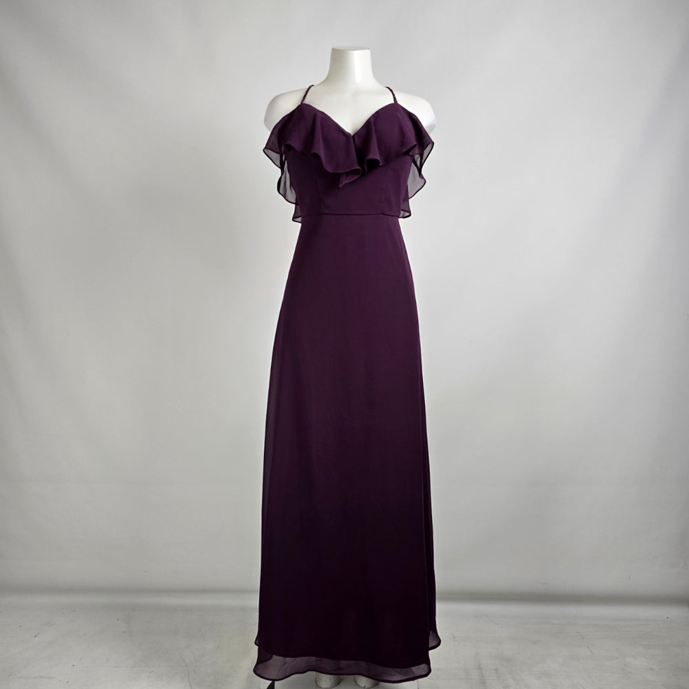Morilee Purple Ruffle Bridesmaids Event Dress Size 4