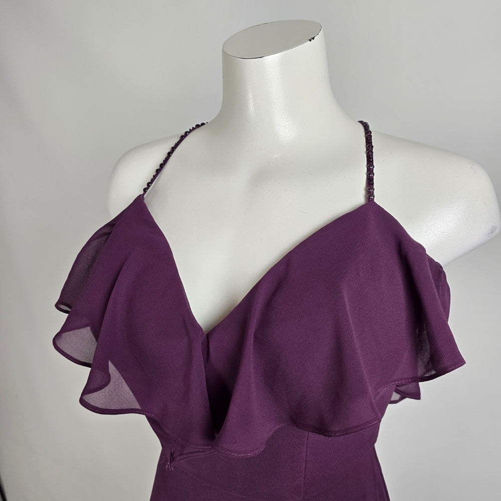 Morilee Purple Ruffle Bridesmaids Event Dress Size 4