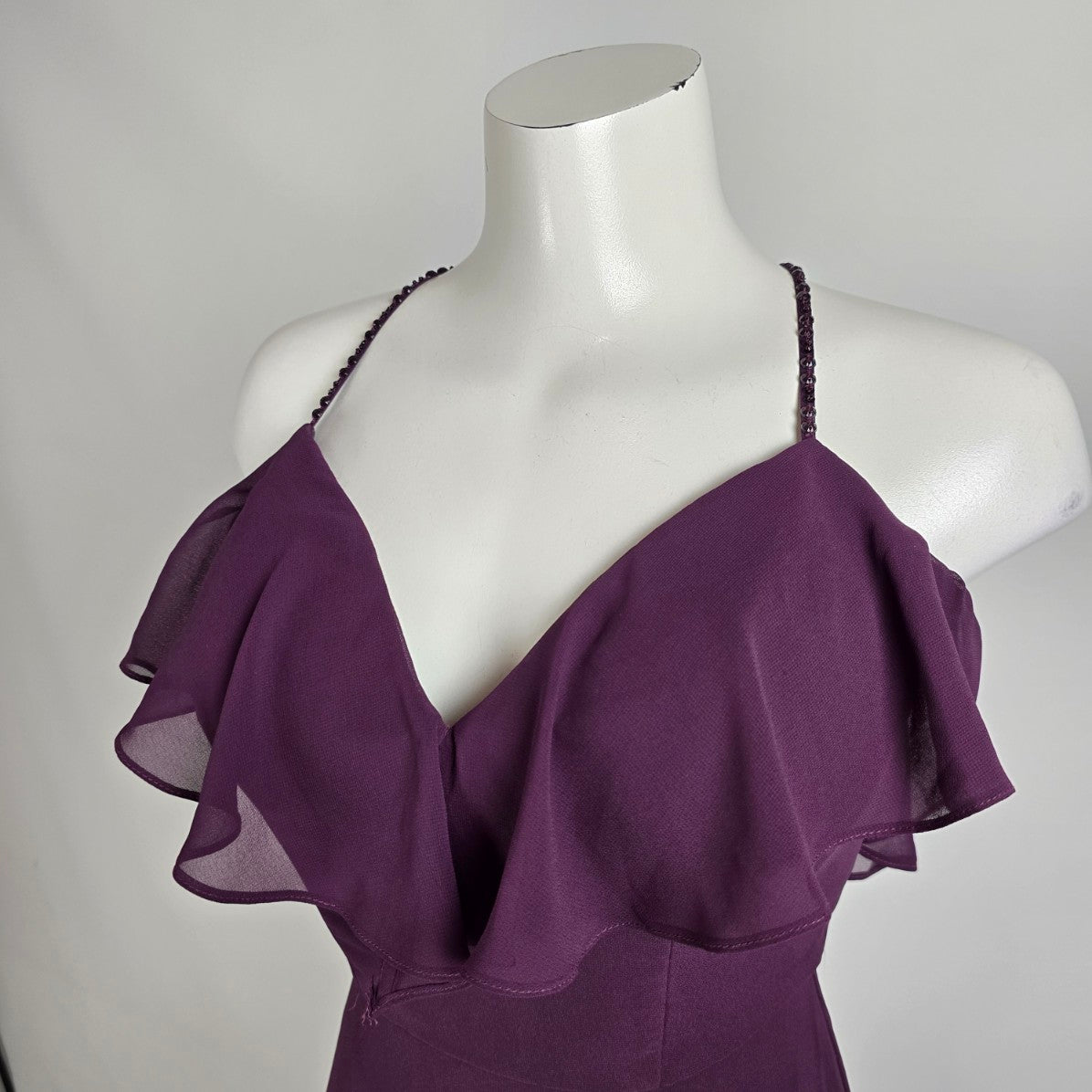 Morilee Purple Ruffle Bridesmaids Event Dress Size 4