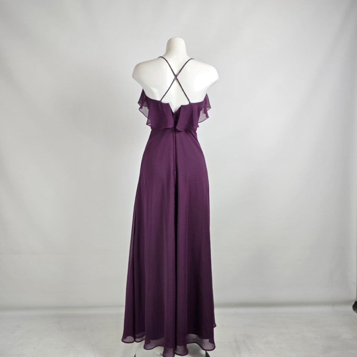 Morilee Purple Ruffle Bridesmaids Event Dress Size 4