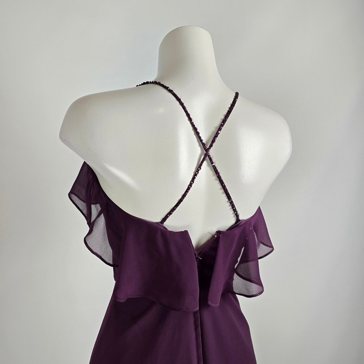 Morilee Purple Ruffle Bridesmaids Event Dress Size 4