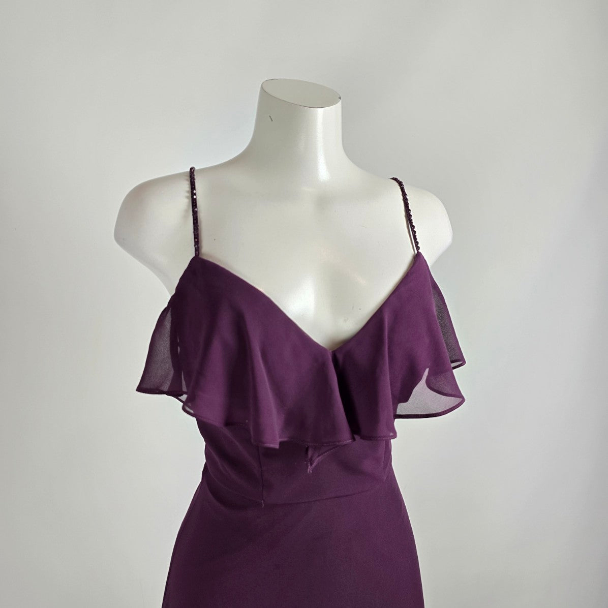 Morilee Purple Ruffle Bridesmaids Event Dress Size 4