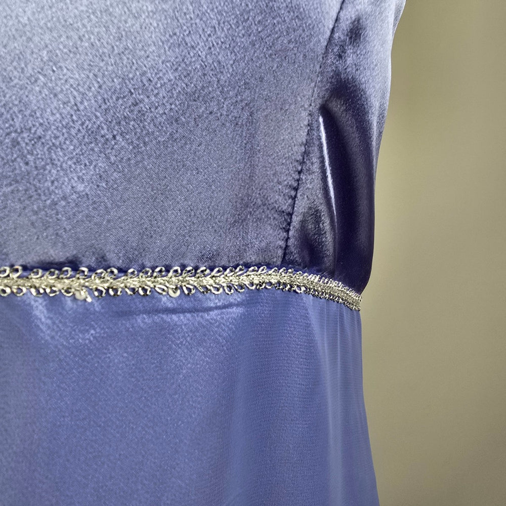 Vintage Handmade Blue Long Event Bridsmaids Dress Size S/M