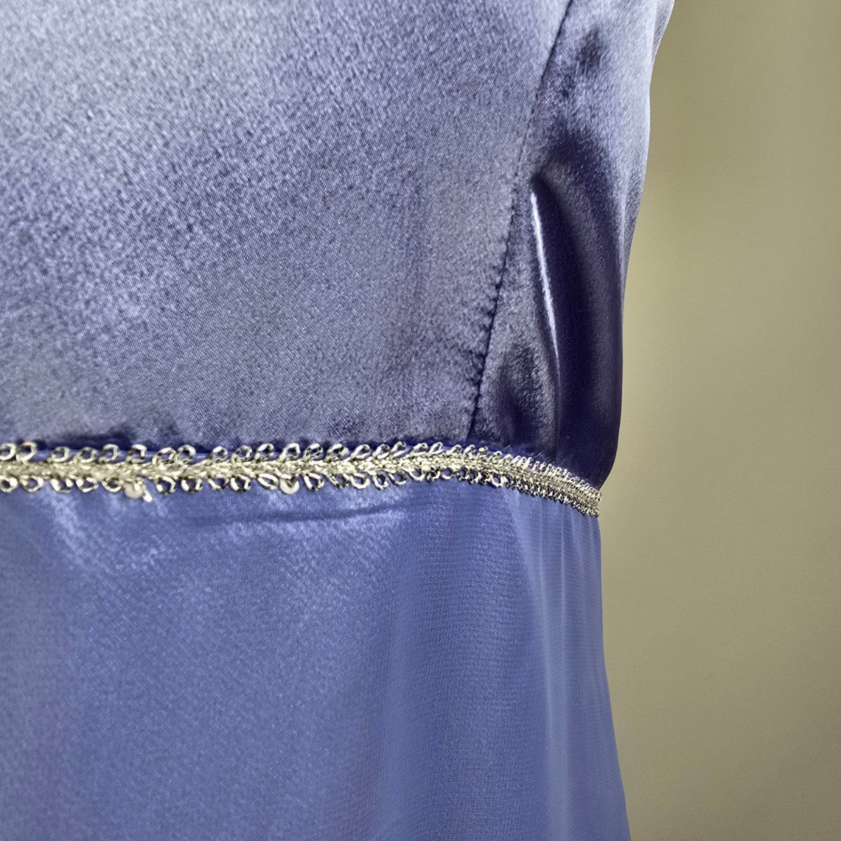 Vintage Handmade Blue Long Event Bridsmaids Dress Size S/M