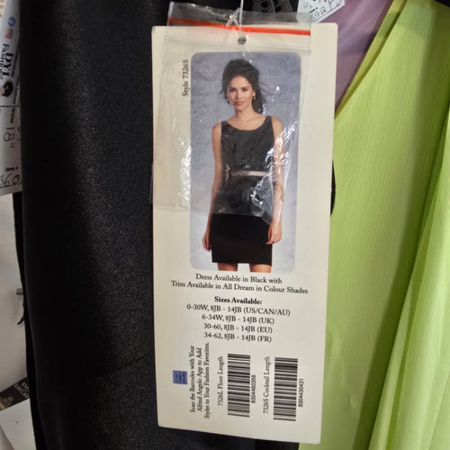 Alfred Angelo Black Velvet Flower Detail Mini Event Dress Size 14