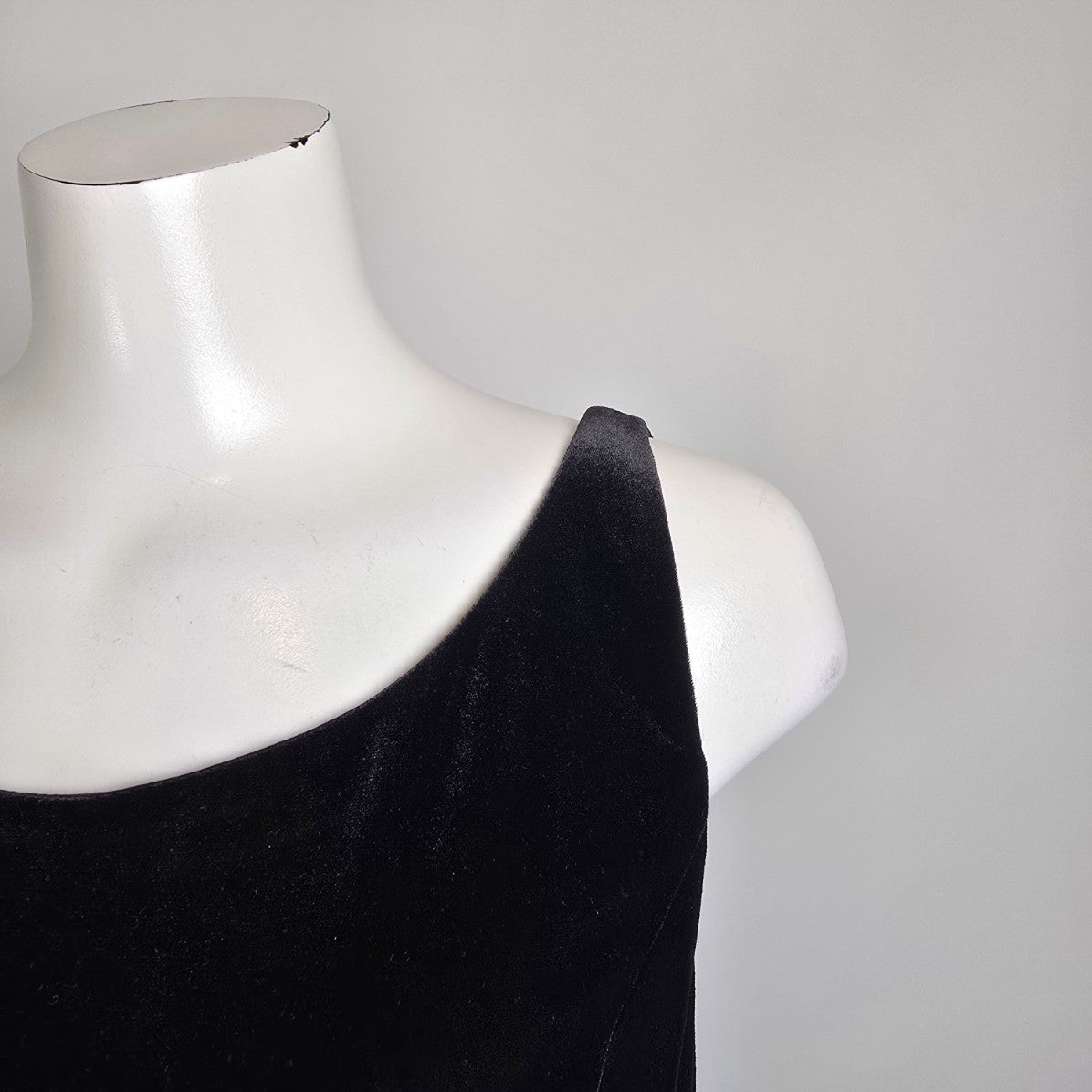 Alfred Angelo Black Velvet Flower Detail Mini Event Dress Size 14