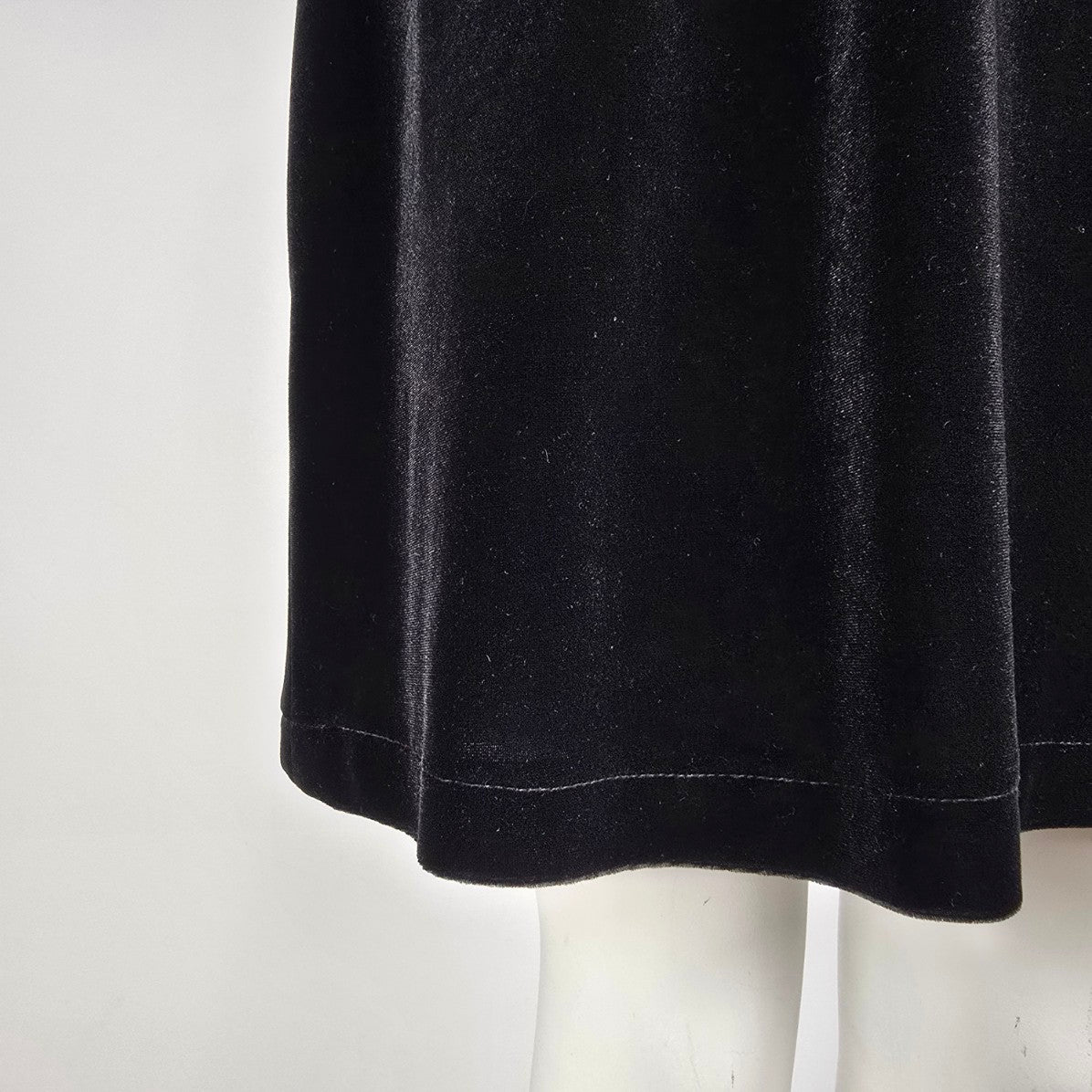 Alfred Angelo Black Velvet Flower Detail Mini Event Dress Size 14