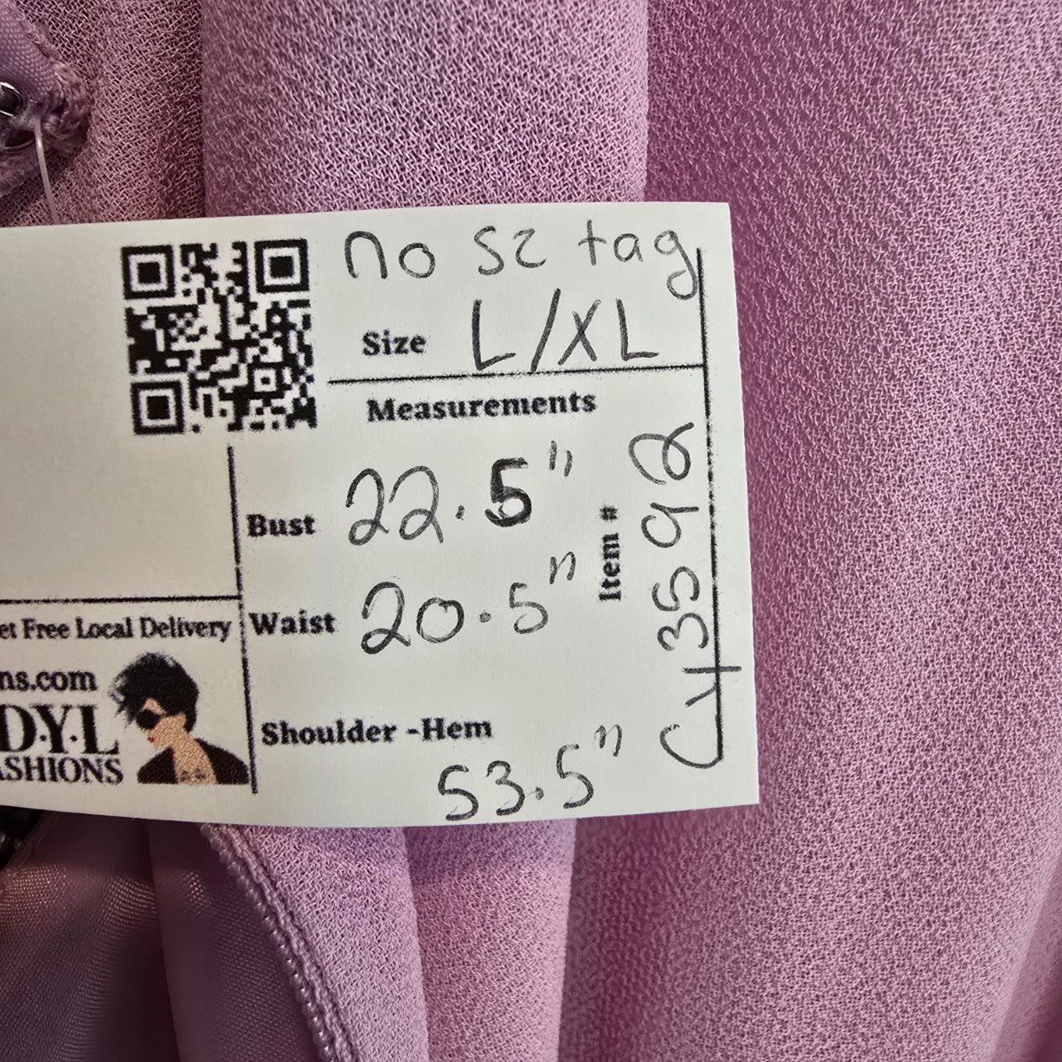 Vintage Lavender Long Event Dress Size L/XL