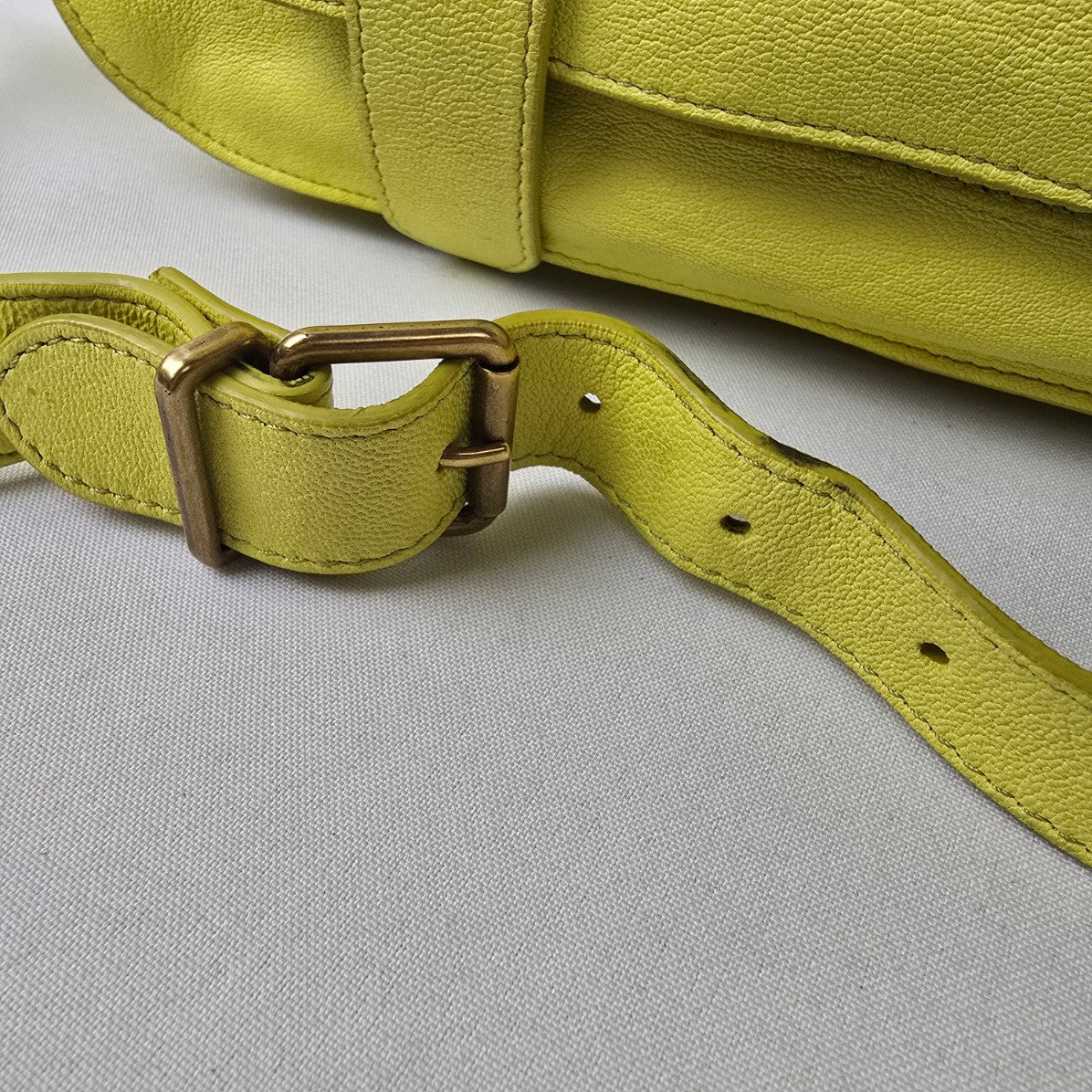 Proenza Schouler PS1 Chartreuse Leather Handbag Crossbody