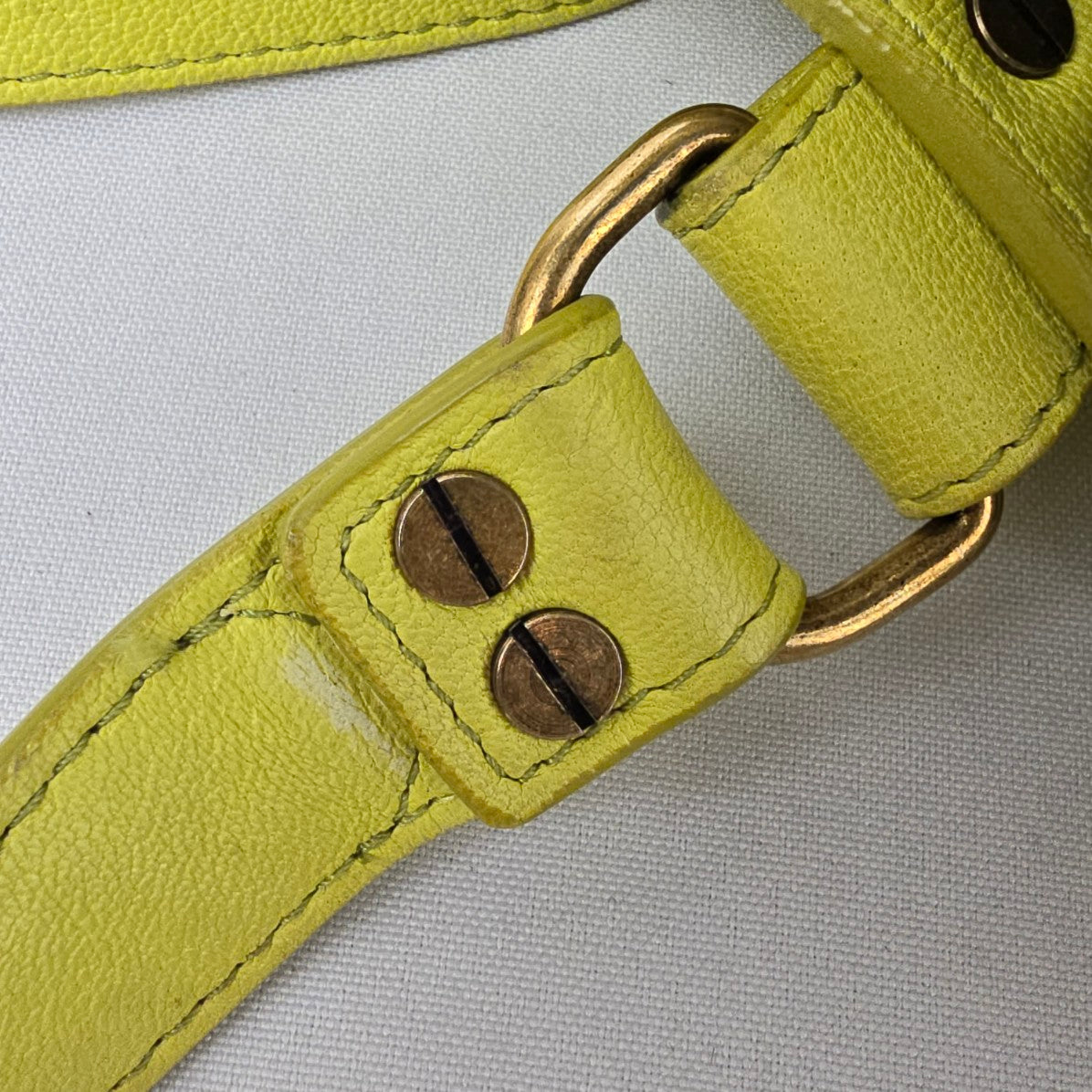 Proenza Schouler PS1 Chartreuse Leather Handbag Crossbody