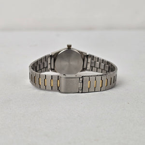Vintage Advance Silver & Gold Tone Metal Link Watch